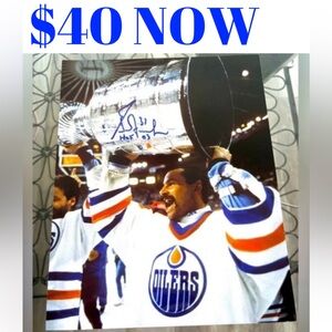 Grant Fuhr Edmonton Oilers Signed Autograph 8x10 Hockey Photo With COA